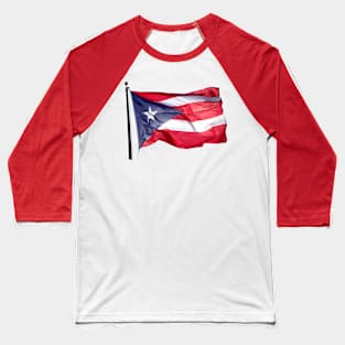 Puerto Rico Flag Waving Boricua Photography Baseball T-Shirt